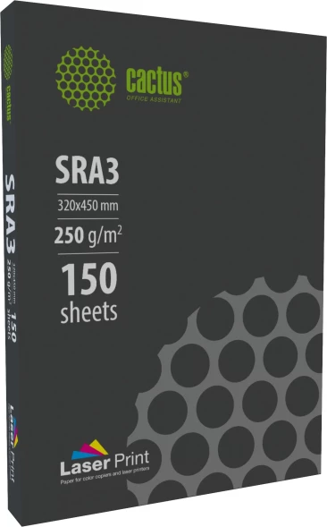 Бумага Cactus CS-LPSRA3250150 SRA3/250г/м2/белый/150л. CIE170% для лазерной печати