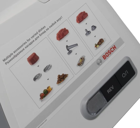 Мясорубка Bosch ProPower MFW45020 1600Вт белый/серый