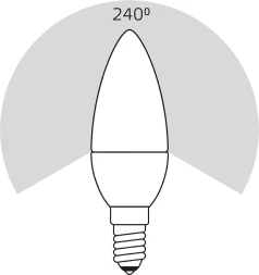 Лампа светодиодная Gauss Elementary 10Вт цок.:E14 свеча 220B 4100K св.свеч.бел.нейт. C37 (упак.:1шт) (33120)