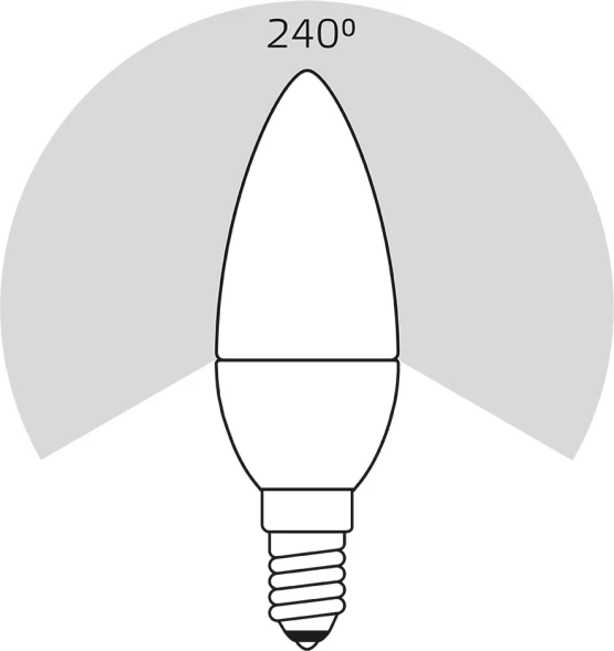 Лампа светодиодная Gauss Elementary 10Вт цок.:E14 свеча 220B 4100K св.свеч.бел.нейт. C37 (упак.:1шт) (33120)