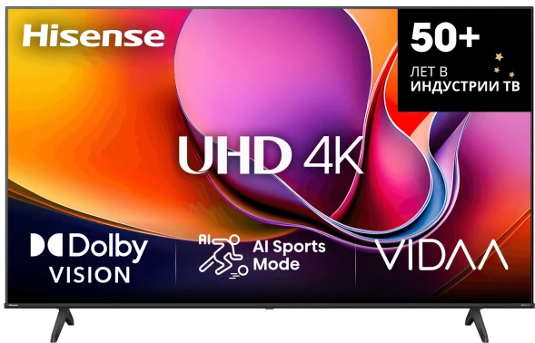 Телевизор LED Hisense 43&amp;quot; 43A6Q Frameless черный 4K Ultra HD 60Hz MEMC DVB-T DVB-T2 DVB-C DVB-S DVB-S2 USB WiFi Smart TV
