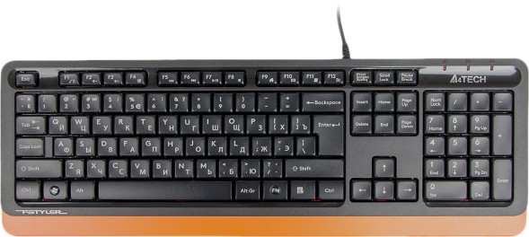 Клавиатура A4Tech Fstyler FK10 черный/оранжевый USB