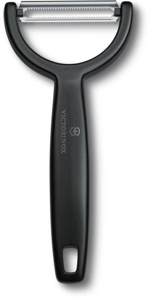 Овощечистка Victorinox Ypsoс лезвием двухсторон. черный упак.:европодвес (6.0963.3)