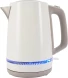 Чайник электрический Vitek VT-WK1066 1.7л. 2200Вт бежевый/коричневый корпус: металл/пластик