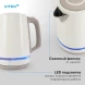 Чайник электрический Vitek VT-WK1066 1.7л. 2200Вт бежевый/коричневый корпус: металл/пластик