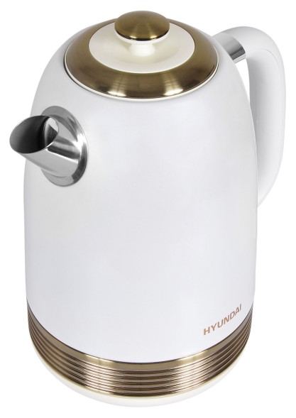 Чайник электрический Hyundai HYK-S4500 1.7л. 2200Вт жемчужный/золотистый корпус: металл/пластик