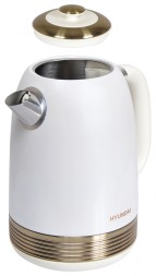 Чайник электрический Hyundai HYK-S4500 1.7л. 2200Вт жемчужный/золотистый корпус: металл/пластик