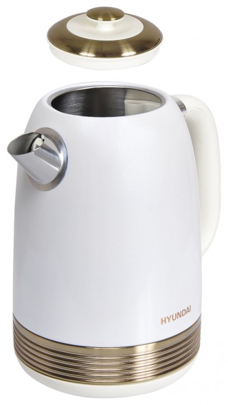 Чайник электрический Hyundai HYK-S4500 1.7л. 2200Вт жемчужный/золотистый корпус: металл/пластик