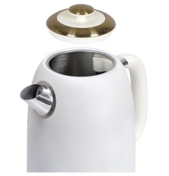 Чайник электрический Hyundai HYK-S4500 1.7л. 2200Вт жемчужный/золотистый корпус: металл/пластик