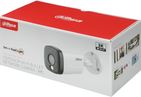 Камера видеонаблюдения IP Dahua DH-IPC-HFW1539DTK2P-SAW-IL-0280B Wi-Fi 2.8-2.8мм цв. корп.:белый (DH-IPC-HFW1539DTK2-SAW-IL)