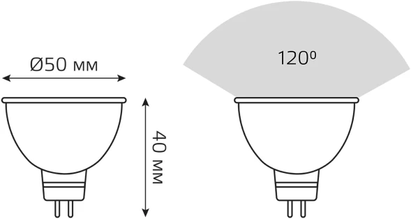 Лампа светодиодная Gauss Elementary 13511 11Вт цок.:GU5.3 софит 220B св.свеч.бел.теп. MR16 (упак.:10шт)