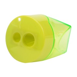 Точилка для карандашей ручная Deli E39768 2 отверстия пластик ассорти дисплей