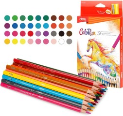 Набор карандашей цв. Deli EC132-36 ColoRun 36цв. коробка/европод. (36шт)