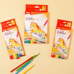 Набор карандашей цв. Deli EC132-36 ColoRun 36цв. коробка/европод. (36шт)