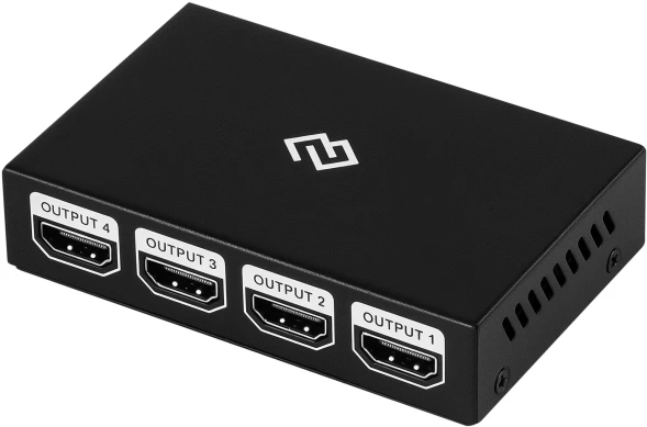 Сплиттер аудио-видео Digma DHSP-v1.4x4 HDMI (f)/4xHDMI (f) черный