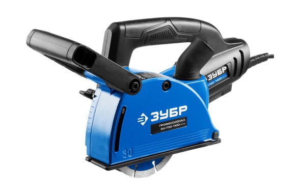 Штроборез Зубр Профессионал ЗШ-П30-1400 ПСТК 8800об/мин 1400W синий ДА