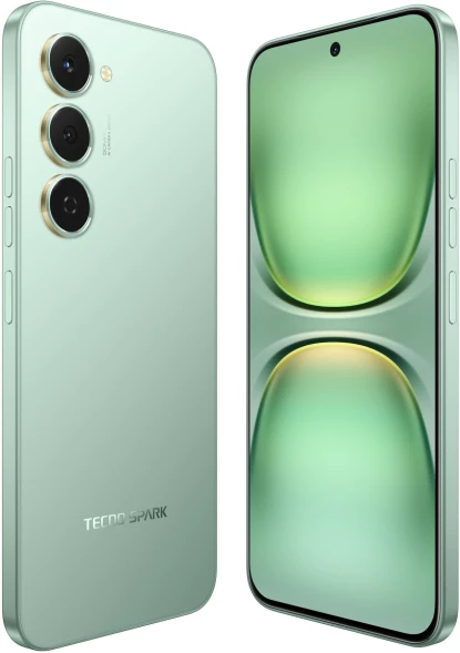 Смартфон Tecno Spark 40 Pro 256Gb 8Gb зеленый моноблок 3G 4G 2Sim 6.78&amp;quot; 1224x2720 Android 15 50Mpix 802.11 a/b/g/n/ac/ax NFC GPS GSM900/1800 Protect FM
