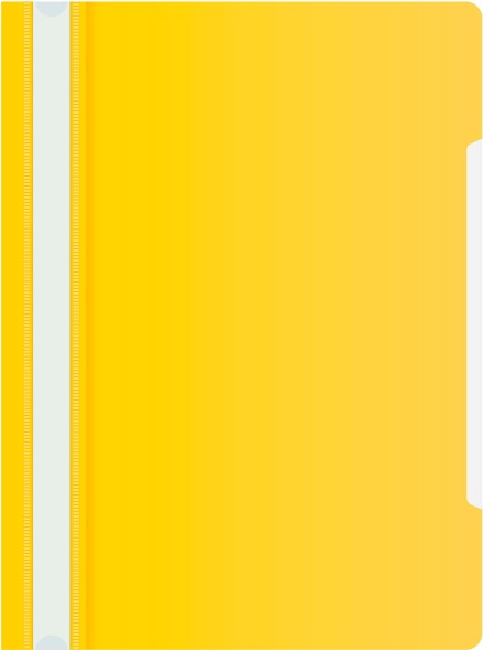 Папка-скоросшиватель Бюрократ -PS20YEL A4 прозрач.верх.лист пластик желтый 0.12/0.16