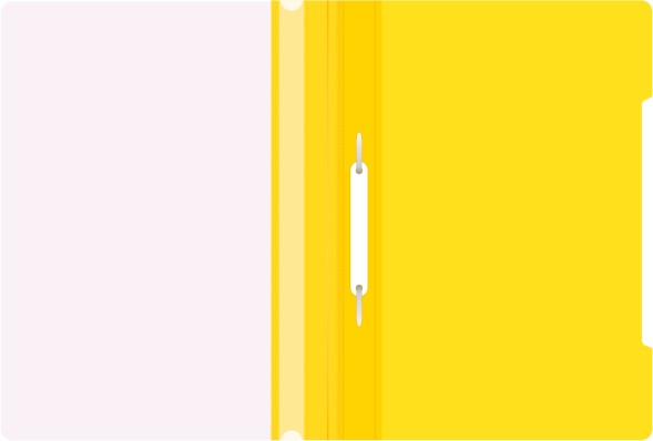 Папка-скоросшиватель Бюрократ -PS20YEL A4 прозрач.верх.лист пластик желтый 0.12/0.16