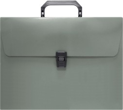 Портфель Бюрократ -BPP01GREY 1 отдел. A4 пластик 0.7мм серый