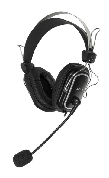Наушники с микрофоном A4Tech HS-50 черный 2.5м мониторные оголовье