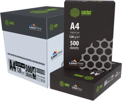 Бумага Cactus CS-LPA4120500 A4/120г/м2/500л./белый CIE170% для лазерной печати