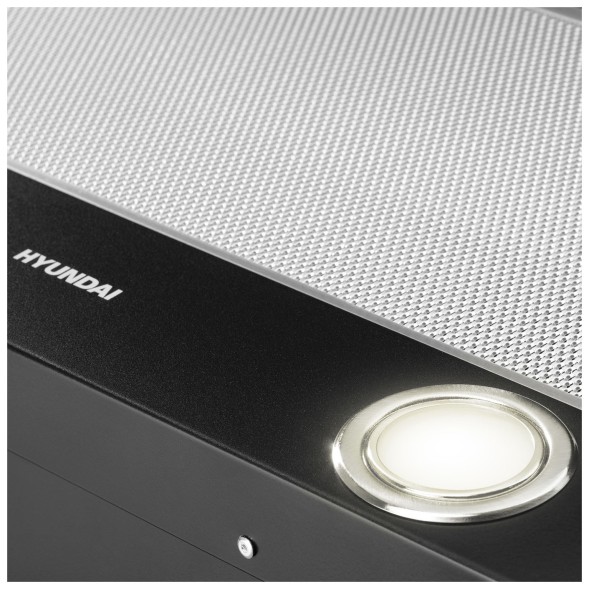 Вытяжка встраиваемая Hyundai HBH 6232 IX нержавеющая сталь/черный управление: кнопочное (1 мотор)