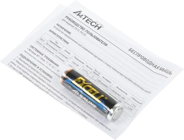 Мышь A4Tech Fstyler FG12 черный оптическая (1200dpi) беспроводная USB (3but)