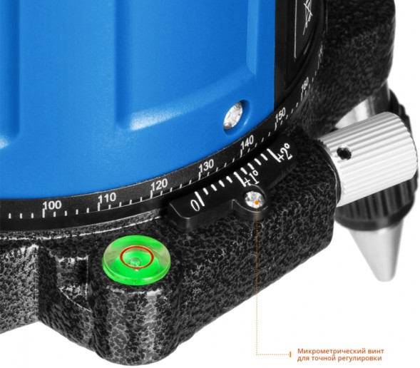 Нивелир лазерн. Зубр Крест-55 2кл.лаз. 660нм цв.луч. красный 3луч. (34904)