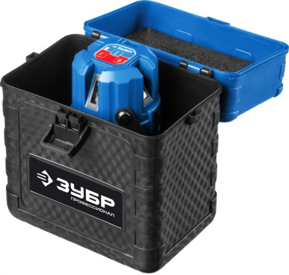 Нивелир лазерн. Зубр Крест-55 2кл.лаз. 660нм цв.луч. красный 3луч. (34904)