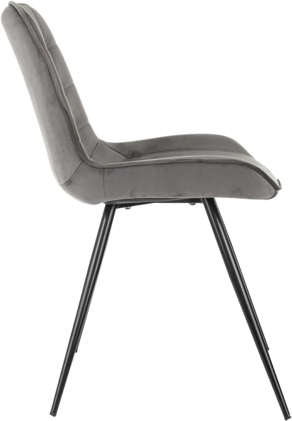 Стул для дома Бюрократ CH-K2_2 комплект 2шт т.серый Holland 18 металл черный на ножках (CH-K2_1/HL18_2)