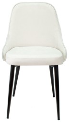Стул для дома Бюрократ KF-5_2 комплект 2шт молочный Velvet 20 металл черный на ножках (KF-5/VELV20_2)