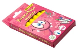 Восковые мелки Silwerhof Jumbo Монстрики круглые 6цв. дл.115ммд.14мм картон.кор.