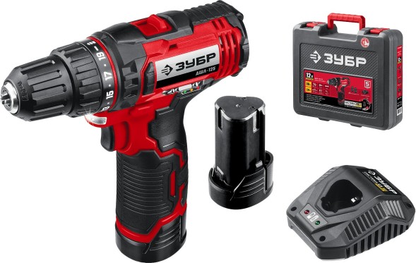 Дрель-шуруповерт Зубр ДШЛ-125-22 аккум. патрон:быстрозажимной (кейс в комплекте)