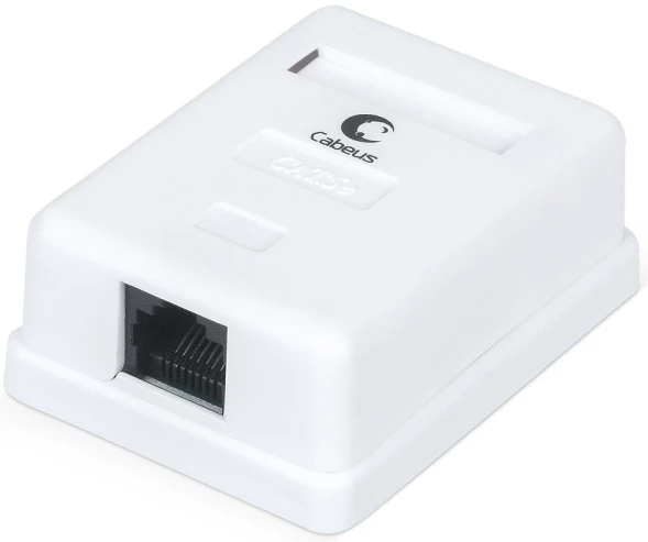 Розетка Cabeus WS-8P8C-CAT.5E-1 комп. Dual IDC кат.5E UTP бел.