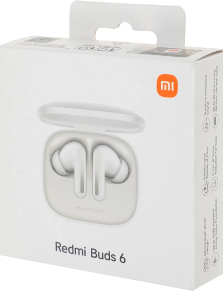 Гарнитура внутриканальные Xiaomi Redmi Buds 6 белый беспроводные bluetooth в ушной раковине (BHR9250GL)