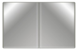 Папка с 100 прозр.вклад. Бюрократ -BPVN100GREY A4 пластик 0.8мм торц.карм с бум. встав серый