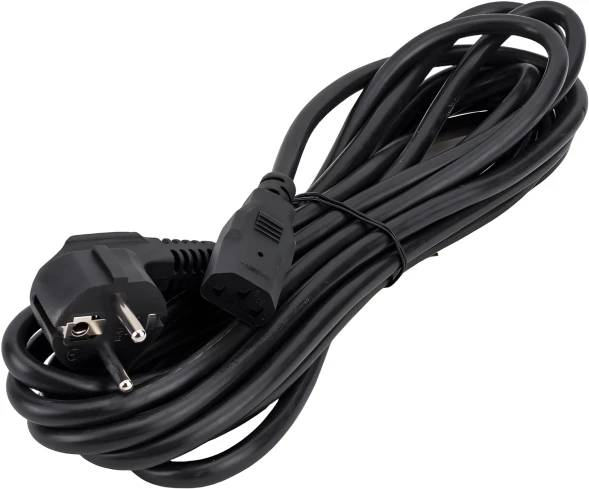 Шнур питания ITK PC-C13D-5M C13-Schuko проводник.:3x1.5мм2 5м 230В 10А (упак.:1шт) черный