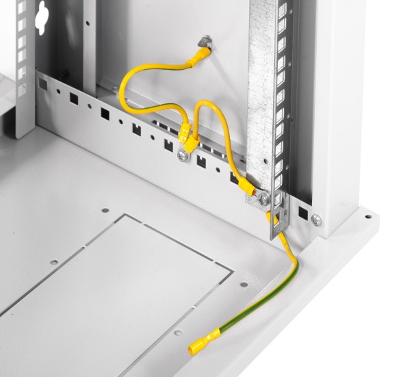 Шкаф коммутационный ЦМО ШРН-ЭКОНОМ (ШРН-Э-6.350.1) настенный 6U 600x350мм пер.дв.стал.лист 85кг серый 300мм 11кг 180град. 345мм