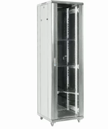 Шкаф коммутационный Rexant (04-3766-211) напольный 37U 600x600мм пер.дв.стекл металл 2 бок.пан. направл.под винты 800кг серый 75кг 230град. 1832мм IP20 сталь