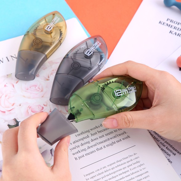 Лента коррект. Deli EH21201 12мx5мм ассорти корпус белый блистер