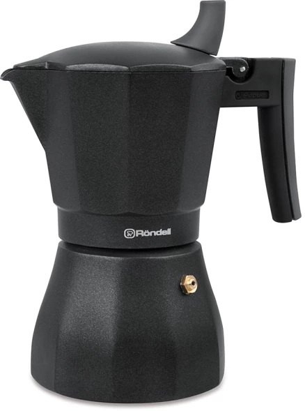 Кофеварка гейзерн. Rondell Kafferro RDA-994 0.45л алюминий темно-серый
