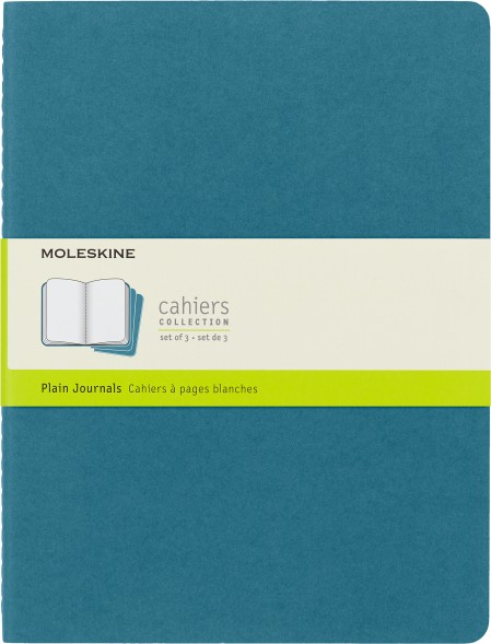 Блокнот Moleskine CAHIER JOURNAL CH023B44 XLarge 190х250мм обложка картон 120стр. нелинованный голубой (3шт)