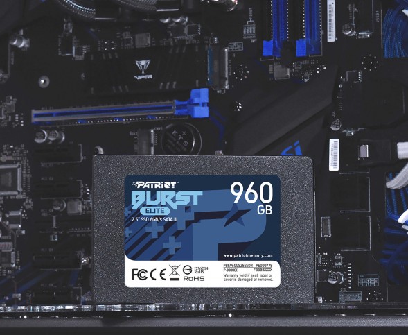 Накопитель SSD Patriot SATA-III 960GB PBE960GS25SSDR Burst Elite 2.5&amp;quot;