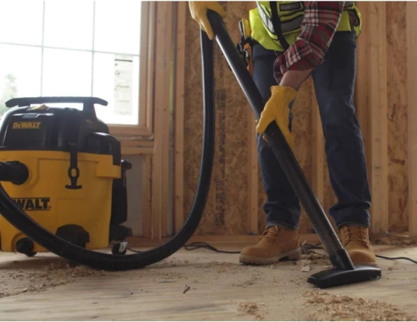 Строительный пылесос DeWalt DXV34PTA 1200Вт (уборка: сухая/влажная/выдув/сбор воды) желтый