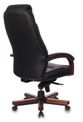 Кресло руководителя Бюрократ T-9923WALNUT черный кожа крестов. металл/дерево