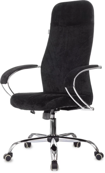 Кресло руководителя Бюрократ CH-610SL черный Light-20 крестов. металл хром