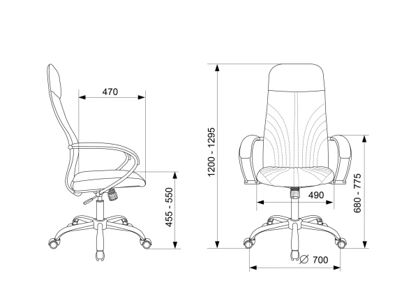 Кресло руководителя Бюрократ CH-610SL черный Light-20 крестов. металл хром