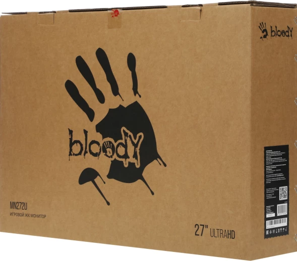 Монитор Bloody 27&amp;quot; MN272U черный IPS LED 1ms 16:9 HDMI M/M матовая HAS 400cd 178гр/178гр 3840x2160 160Hz G-Sync FreeSync DP 4K 6.5кг