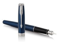 Ручка перьев. Parker Sonnet Core F539 (1945364) LaqBlue CT M сталь нержавеющая подар.кор.